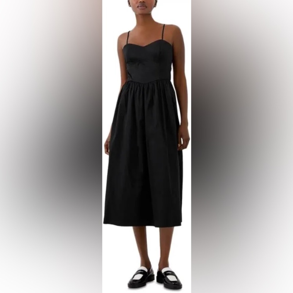 French Connection Florida Strappy Midi Dress Black size 6 *pre-owned*